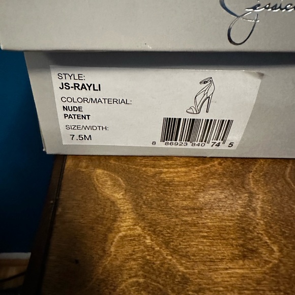 Jessica Simpson Womens Rayli Stilettos Open Toe Nude Sandals - Picture 6 of 6